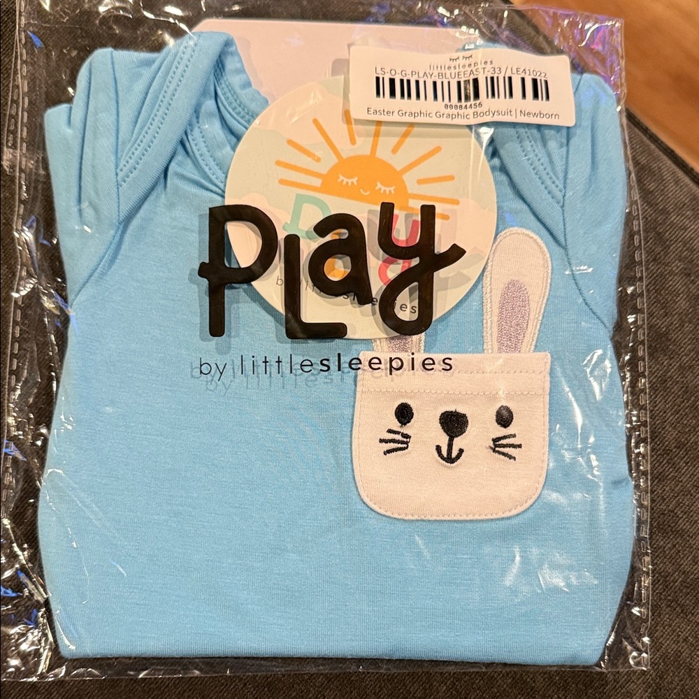 Little Sleepies Light Blue Bunny Bodysuit